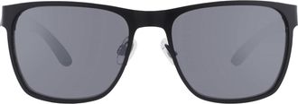 Frye Smoke Rectangular Mens Sunglasses 10254943.FYC BLKSMK