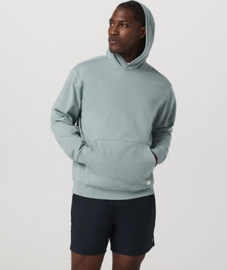 Vuori Clothing Coronado Pullover Hoodie 2.0 | Misty Blue Heather | Medium