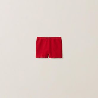 Miu Miu Seamless Boxer Shorts, Woman, Red, Size XLXXL