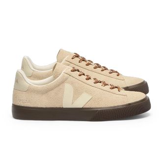 Veja Mens Campo Textured Suede Sneakers Khaki 42 EU