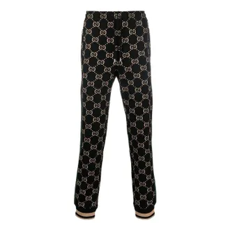 Gucci GG Jersey Cotton Jogging Pant Black Camel 695976-XJEEI-1030