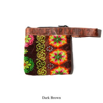 Puebco Dark brown Maos cotton, polyester fabric bag