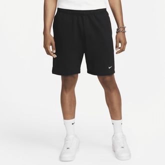 Nike Mens Solo Swoosh French Terry Shorts in Black | DX0817-010