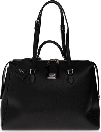 Dolce & Gabbana Vittoria Leren Tas - Heren - Shoppers - Zwart - ONE Size - Leer - Tassen