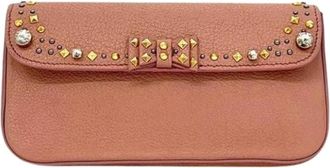 Miu Miu Pre-owned Clutch Bag - Dames - Vintage Clutch - Roze - ONE Size - Leer - Vintage
