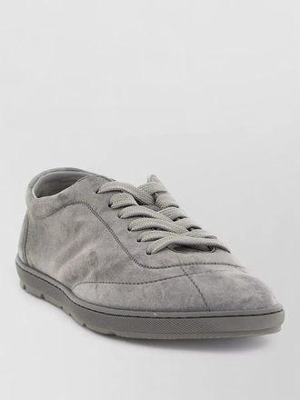 Brunello Cucinelli suede lace up low top lightweight sneakers