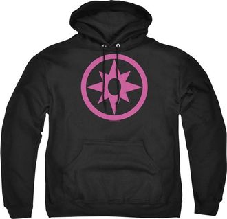 Gildan Green Lantern Pink Emblem Adult Pull Over Hoodie / Hooded Sweatshirt