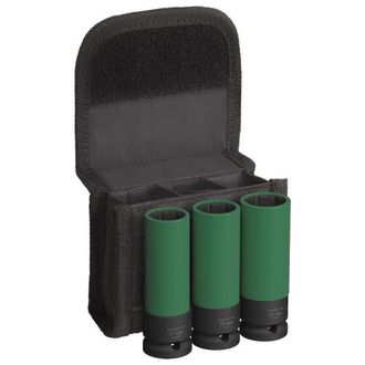 Bosch Pro Impact Socket Set Con Cubiertas De Pet 1/2 Extra Profundo 3 Piezas - 2608003033