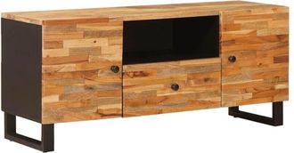 vidaXL Mueble De Tv Marr&oacute;n 105 X 33 X 46 Cm Madera De Mango Maciza Vidaxl