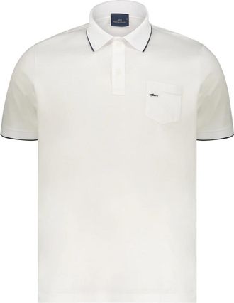 Paul & Shark Fijn Piqu&eacute; Katoenen Polo - Heren - Polos - Wit - L - Katoen - Tops