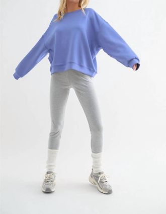 Wishlist Scuba Relaxed Crop Sweatshirt In Coastal Blue