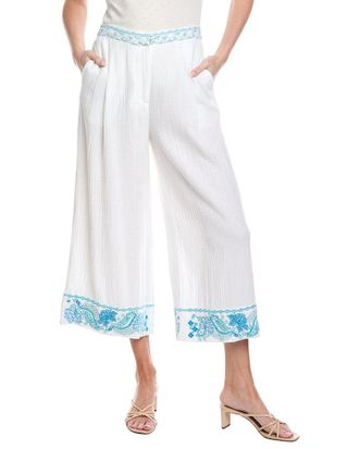 Johnny Was Pleated Gauze Culotte