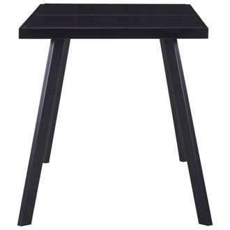 Berkfield Home Durable Dining Table Black 140x70x75 cm Tempered Glass | Size: 140 x 70 x 75 cm