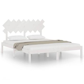 Berkfield Home Bed Frame White 160x200 cm Solid Wood