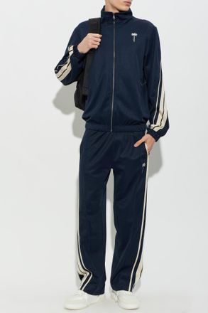 Palm Angels Zip-front Sweatshirt, Mens, Navy Blue