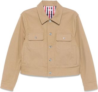 Thom Browne Giacca con chiusura a strappo - Marrone