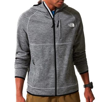 The North Face Canyonlands Hoodie Mens Gray Fleece Lined Full Zip KFC317