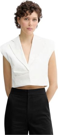 Iro Balny Vest - Dames - Bodywarmers - Wit - S - Katoen - Jassen