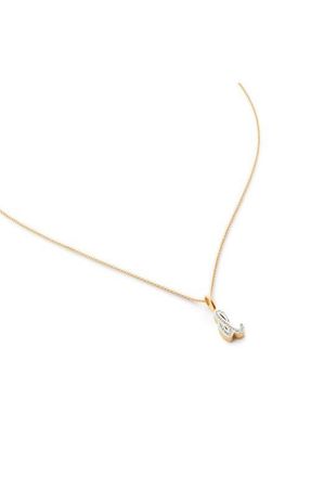 Monica Vinader Diamond Alphabet Pendant Necklace in 18Ct Gold Vermeil Sterling D at Nordstrom