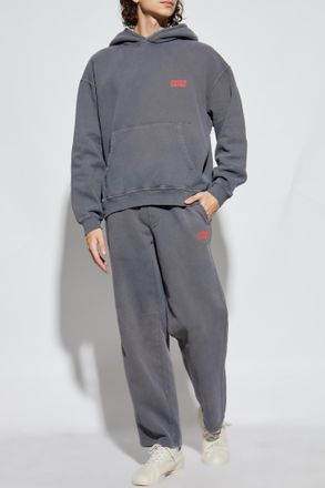 American Vintage Sweatshirt With Logo, Mens, Grey