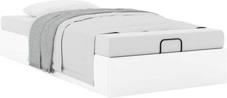 vidaXL Estructura de cama otomana sin colchón blanco 100x200cm vidaXL