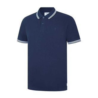 Firetrap Heren Lazer-logo katoenen poloshirt (Marine)