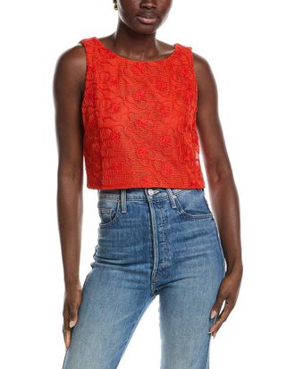 Shelli Segal Laundry By Shelli Segal Embroidered Top