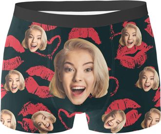 Generic Personalised Boxers For Men With Face Photo Mens Boxers Custom Funny Shorts for Men Underwear Personalised Gifts for Valentines, Anniversary, Birthday