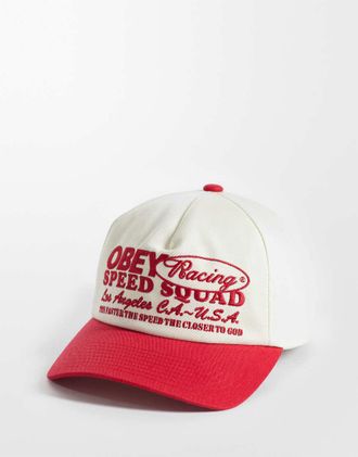 Obey Speed Squard - Cappellino snapback a cinque pannelli con visiera a contrasto multicolore