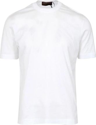 FILIPPO DE LAURENTIIS T-shirt met ronde hals - Heren - T-shirts - Wit - 3XL - Katoen - Tops