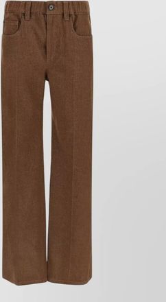 Brunello Cucinelli high-rise wide-leg denim jeans