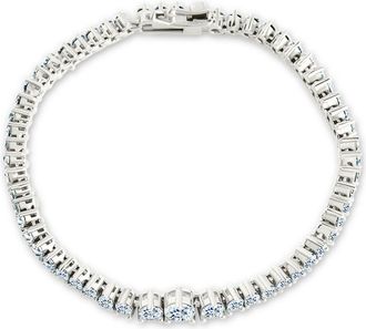 Sterling Forever Tatum CZ Tennis Bracelet