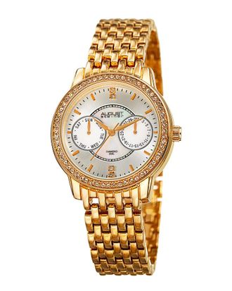 August Steiner Womens Diamond Accent Alloy Watch
