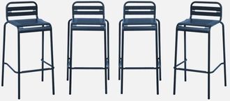 Sweeek Taburete De Jard&iacute;n De Acero, Set De 4