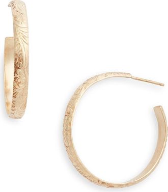 Nashelle Flora Hoop Earrings in Gold Fill at Nordstrom