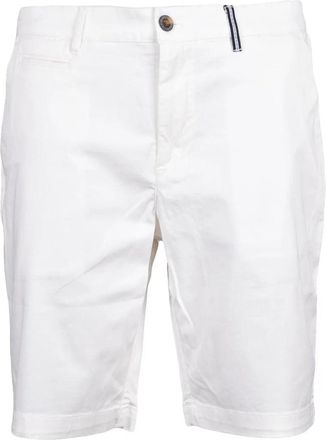La Martina White Tailored Stretch Cotton Shorts