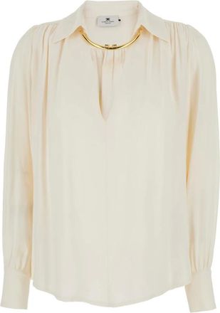 Elisabetta Franchi Donna, Camicette, Bianco, L, new