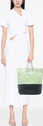 Celine Tweedehands Bicolor Leren Verticale Cabas Tote