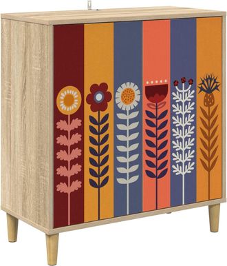 vidaXL Aparador Essen Sonoma 69 X 33 X 75 Cm Madera De Ingenier&iacute;a Vidaxl