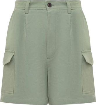 Woolrich Bermuda Shorts met Plooien - Dames - Korte Broeken - Groen - W29 - Korte Broeken