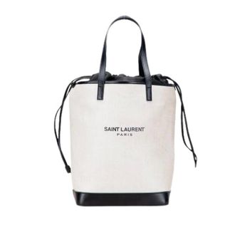 Saint Laurent Pre-owned Tote Bags, female, White, Size: ONE SIZE Pre-owned Canvas Tote