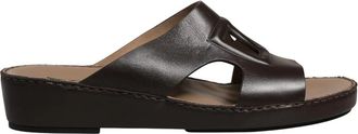 Dolce & Gabbana Slides Sandalen - Heren - Sandalen - Bruin - 44 EU - Leer - Schoenen