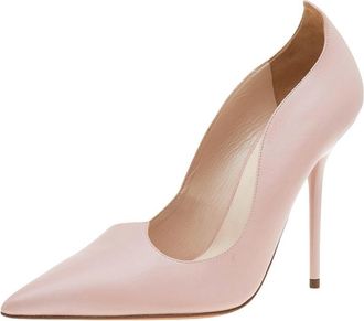 Versace Pink Leather Pointed Toe Pumps