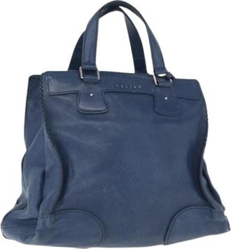 Celine Pre-owned Vintage Handtas - Dames - Vintage Handtas - Blauw - ONE Size - Leer - Vintage