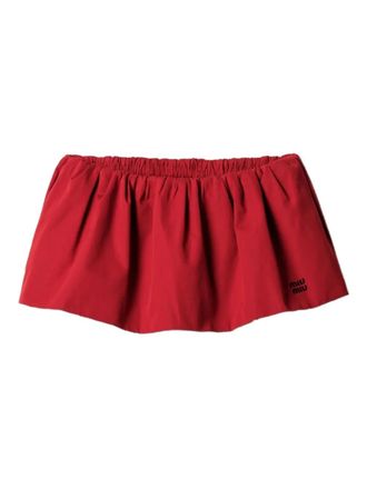 Miu Miu Popeline mini-rok - Rood