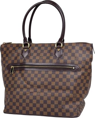 Louis Vuitton Brown Damier Canvas Shoulder Bag Tote Bag (Pre-Owned)