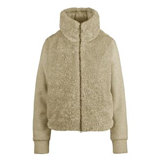 Bomboogie Giacca tri-materiale con eco-pelliccia - - Jackets - Donna - Beige - XS