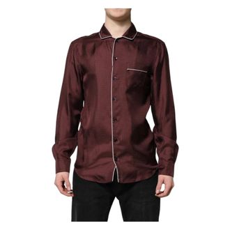 Dolce & Gabbana Overhemden, Heren, Rood, 3Xl, Casual Shirt