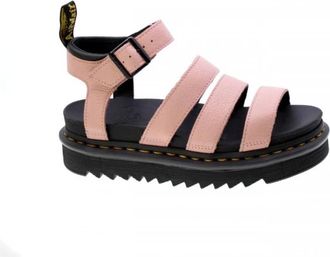 Dr. Martens Schoenen, Dames, Roze, 39 EU, Leer, Perzikleren sandalen met enkelbandje