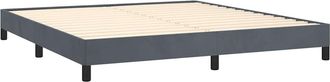 vidaXL Estructura De Cama Sin Colch&oacute;n Gris Oscuro 193x203 Cm King Terciopelo Vidaxl